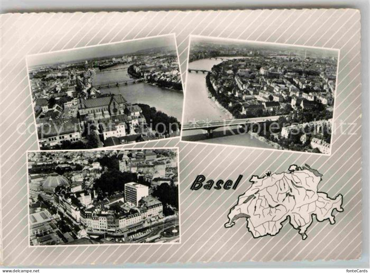 12734288 Basel BS Luftaufnahme Rhein Muenster Bruecken Basel - Andere & Zonder Classificatie