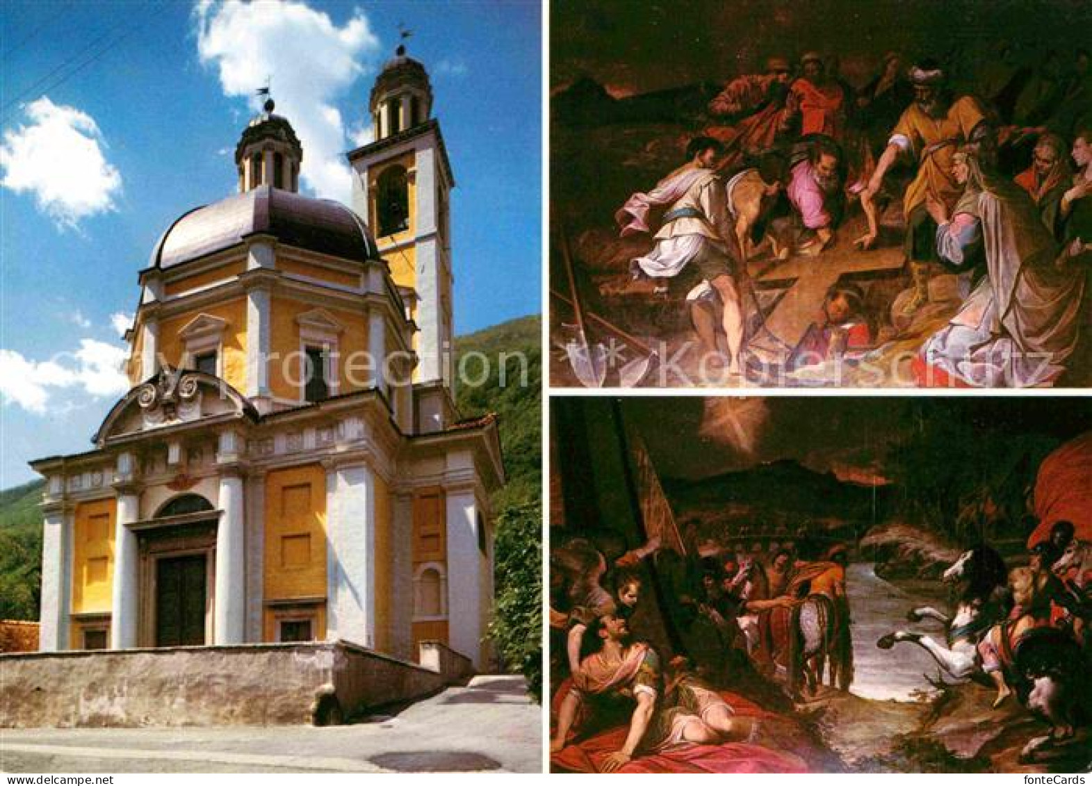 12734078 Riva San Vitale Chiesa Di Santa Croce Due Quadri Di Camilio Procaccini  - Autres & Non Classés