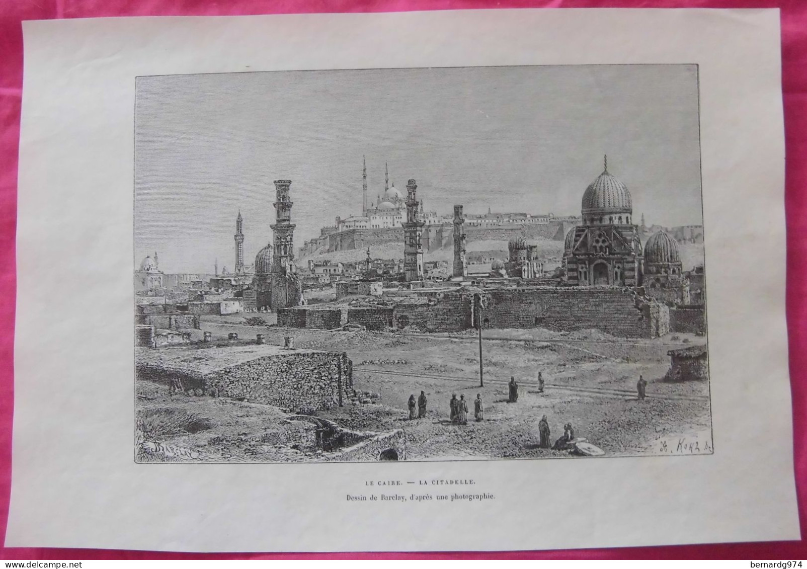 Egypte Le Caire Egypt Cairo : Nine Antique Prints Reclus (1889)  Ernest Michel (1890) - Historical Documents