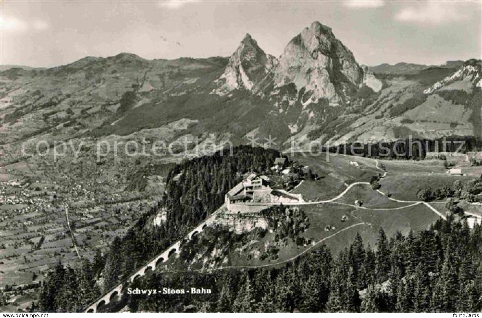 12733532 Schwyz Drahtseilbahn Schwyz Stops Fliegeraufnahme Schwyz - Andere & Zonder Classificatie