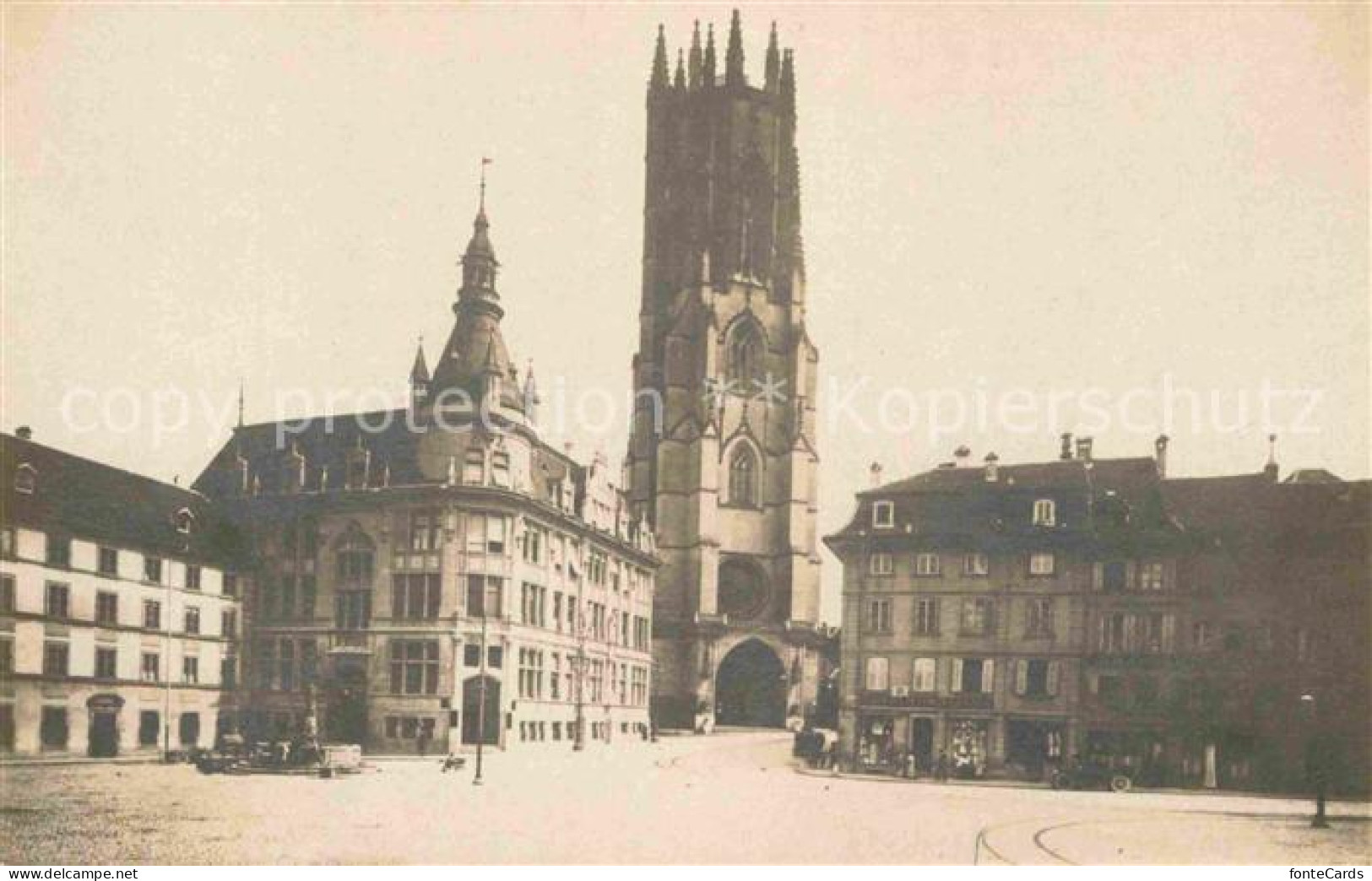 12733522 Fribourg FR Banque D Etat Et La Cathedrale Fribourg FR - Andere & Zonder Classificatie