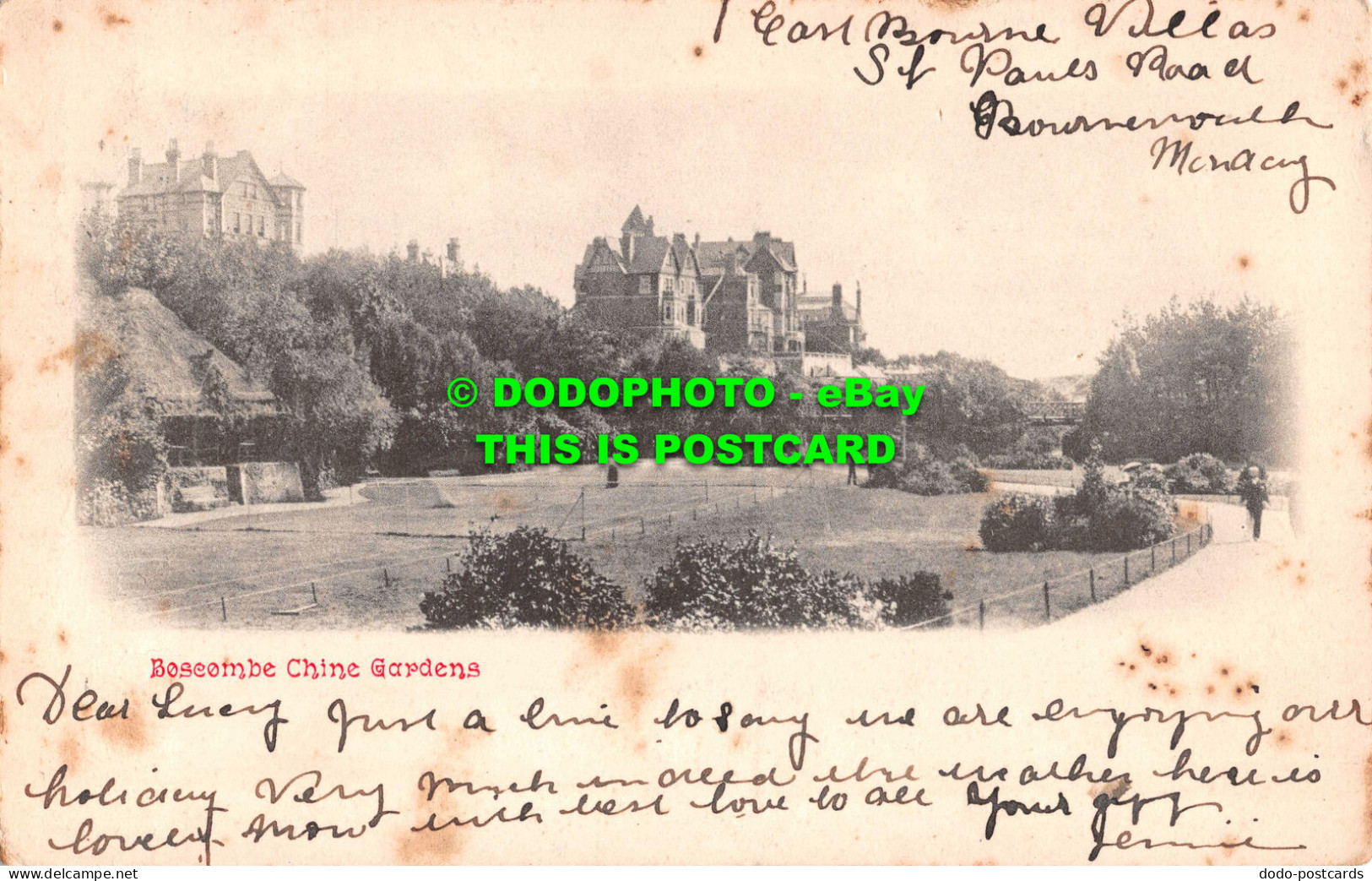 R534792 Boscombe Chine Gardens. Postcard. 1903 - Monde