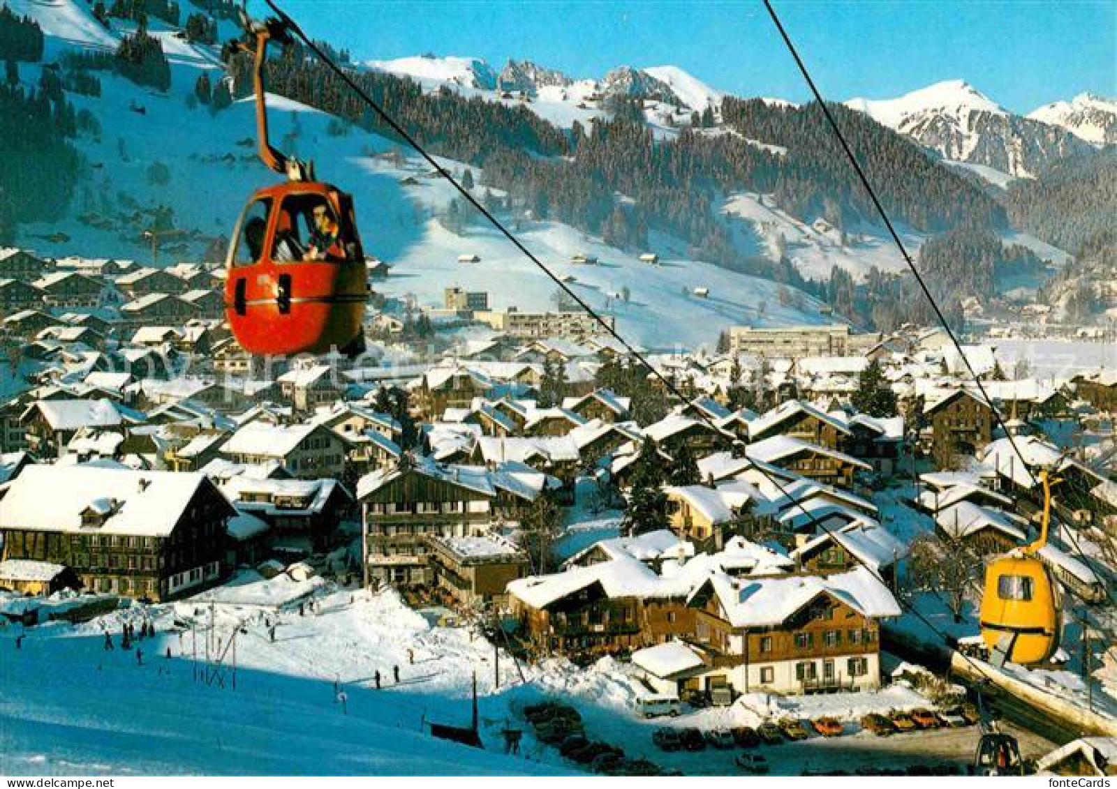 12733148 Zweisimmen Gondelbahn Rinderberg Alpenpanorama Zweisimmen - Andere & Zonder Classificatie