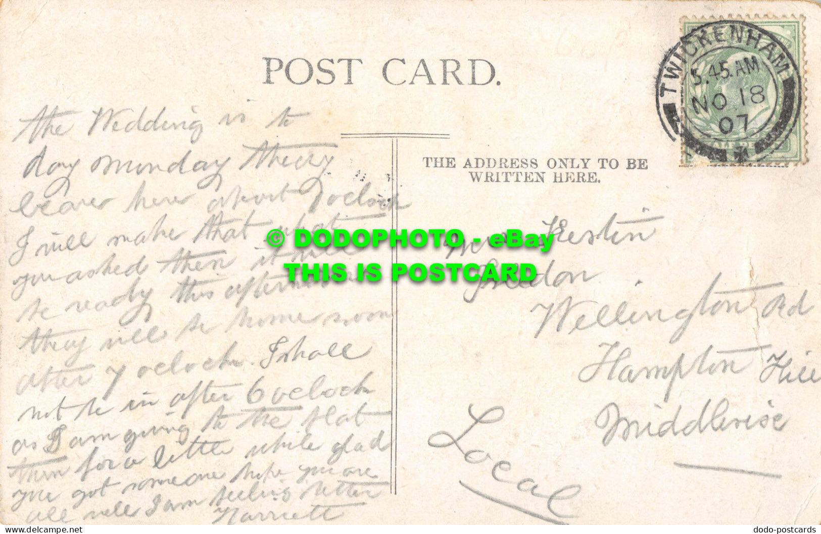 R534802 Smithfield Market. Postcard. 1907 - Monde