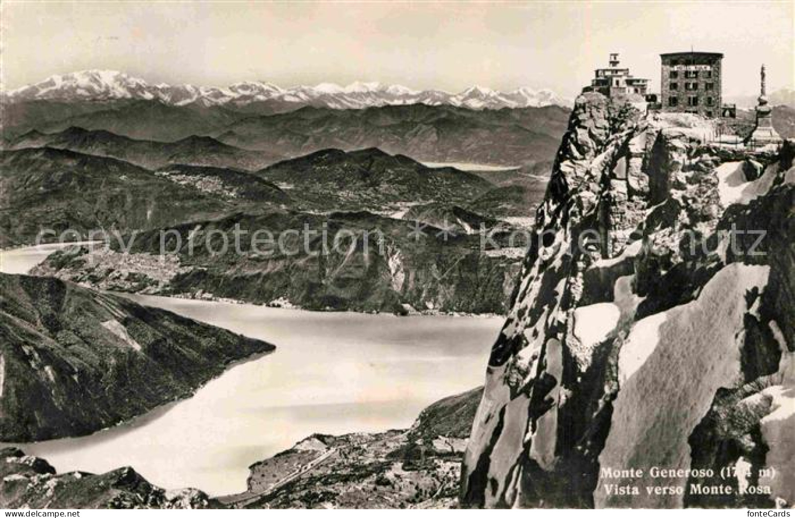 12732921 Monte Generoso Vista Verso Monte Rosa Hotel Suisse Monte Generoso - Andere & Zonder Classificatie