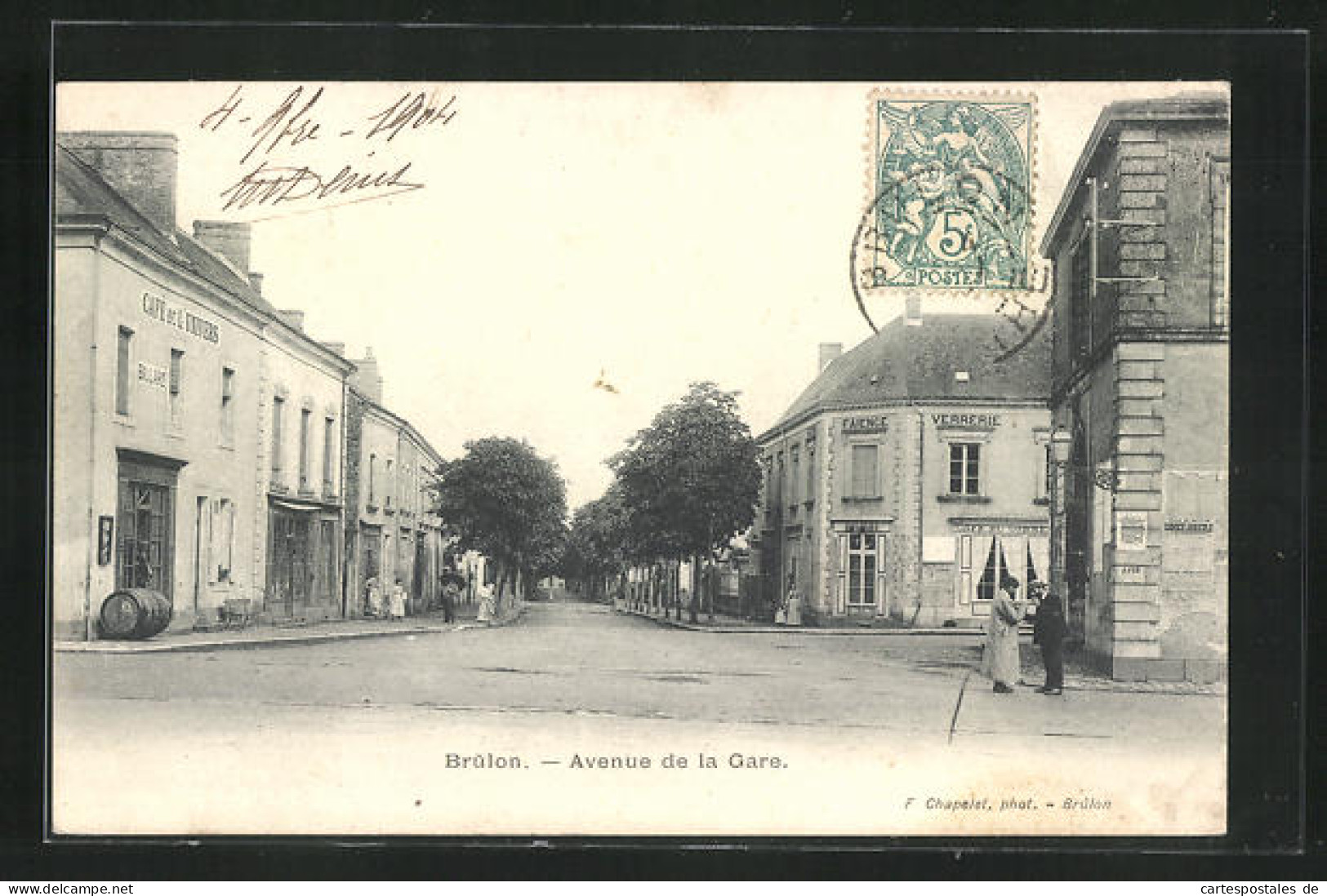 CPA Brulon, Avenue De La Gare  - Brulon