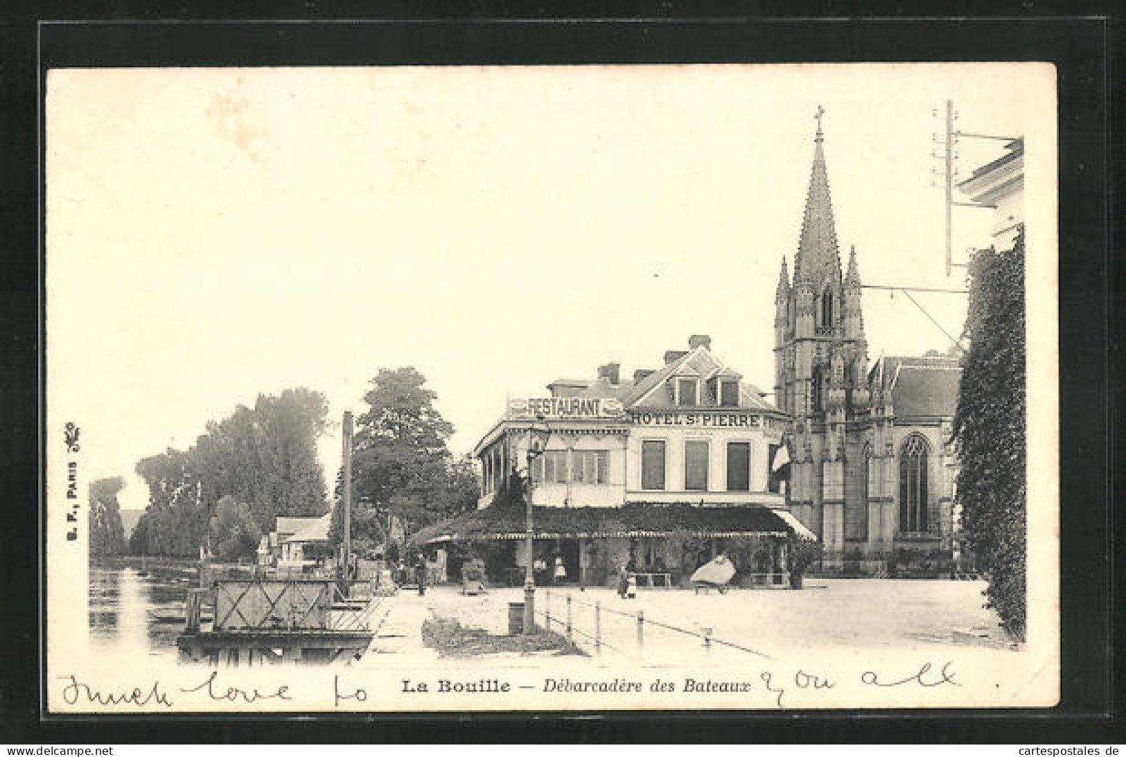 CPA La Bouille, Débarcadére Des Bateaux  - La Bouille