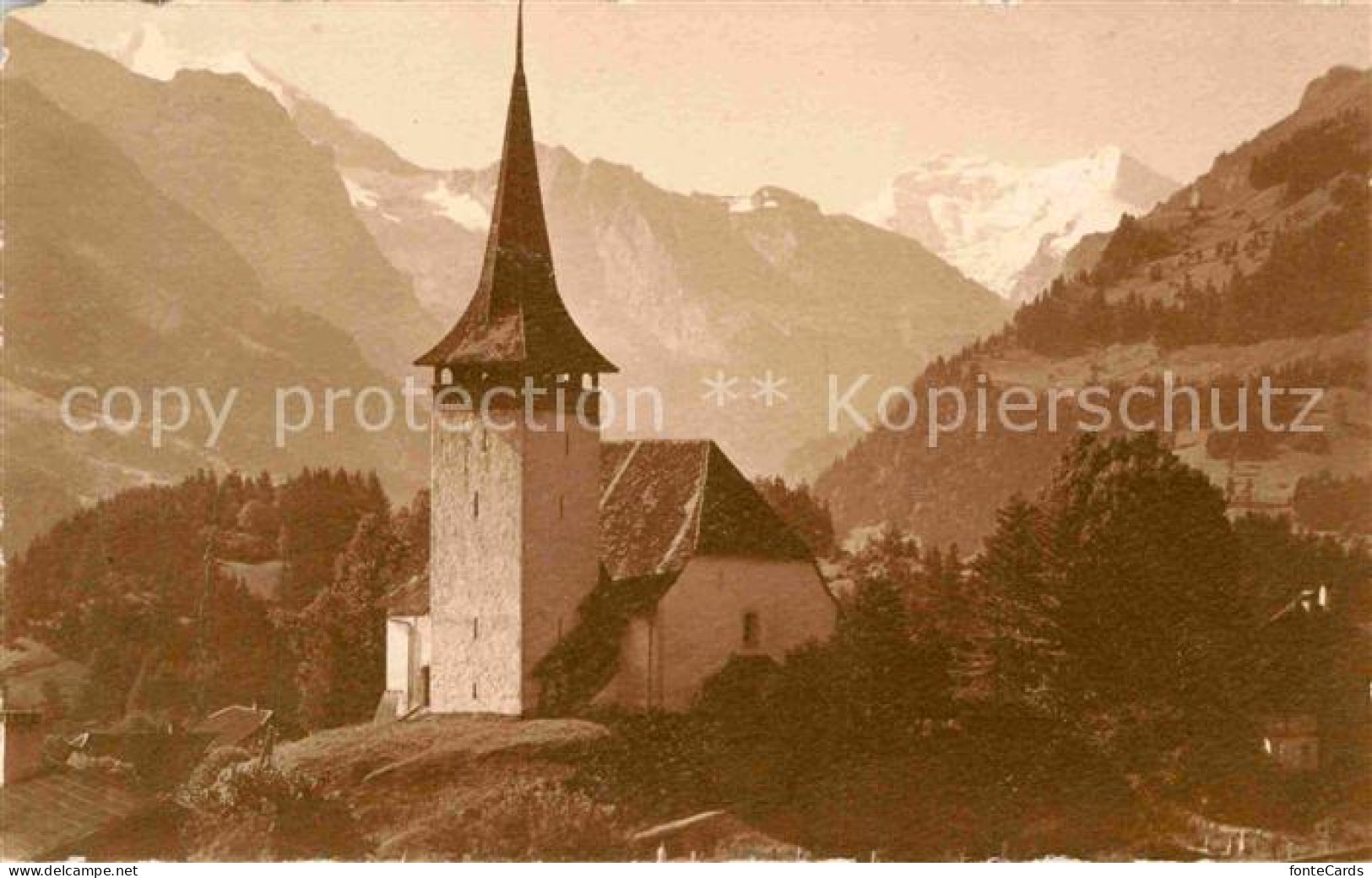 12732871 Frutigen BE Balmhorn Altels Kirche Frutigen - Sonstige & Ohne Zuordnung