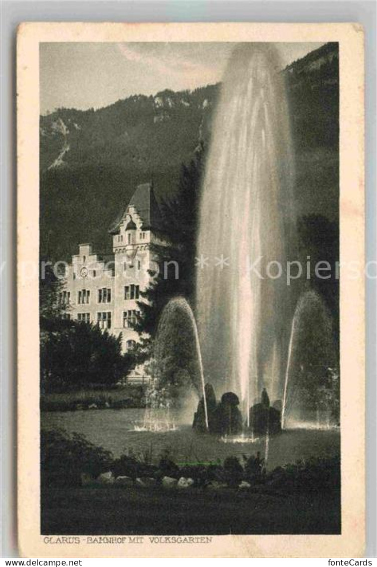 12732821 Glarus GL Bahnhof Volksgarten Glarus - Andere & Zonder Classificatie