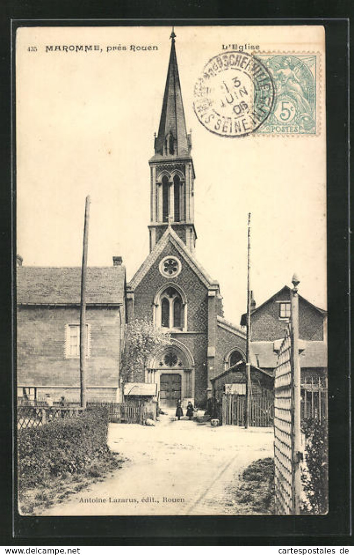 CPA Maromme, L`Eglise, L'Église Im Sonnenschein  - Maromme