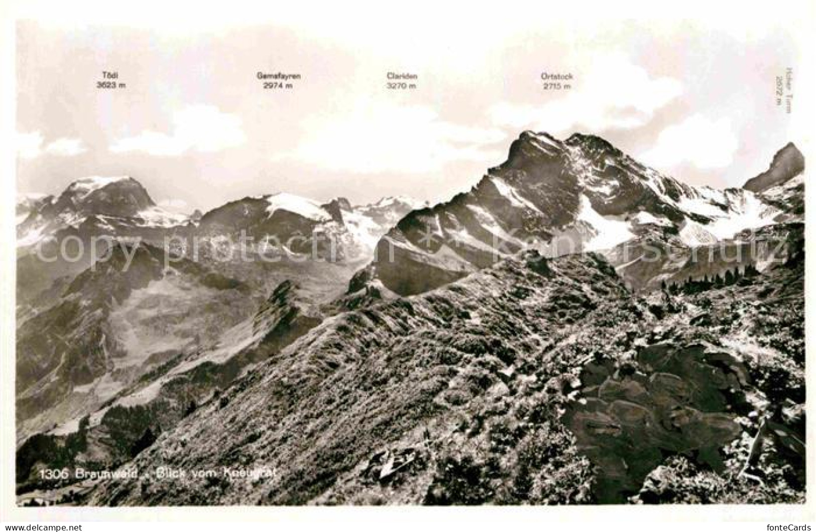 12732411 Braunwald GL Blick Vom Kaisergrat Braunwald - Andere & Zonder Classificatie