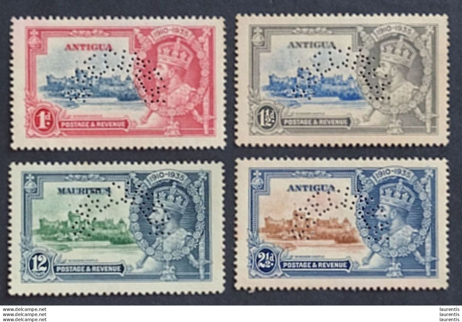 D20501  Antigua SG 91-94 SPECIMEN - Without Gum - 25,00 (70) - 1858-1960 Colonia Británica