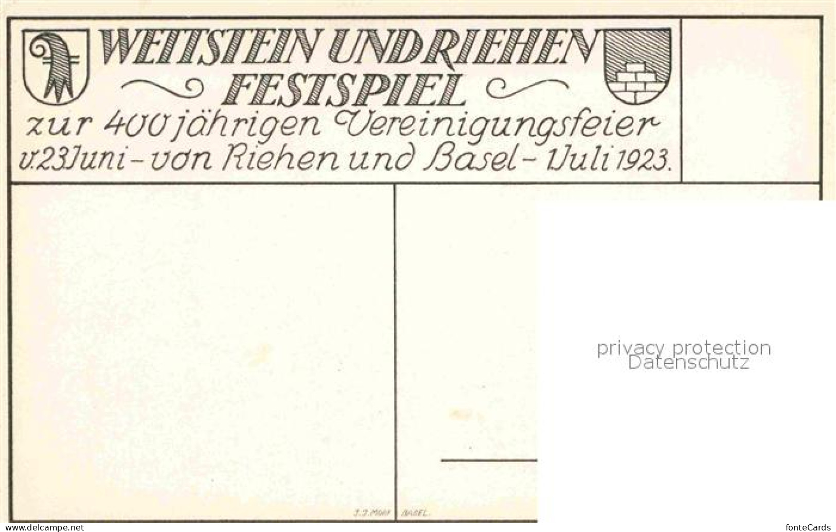 12730248 Riehen Wettstein Und Riehen Festspiel Illustration Riehen - Altri & Non Classificati