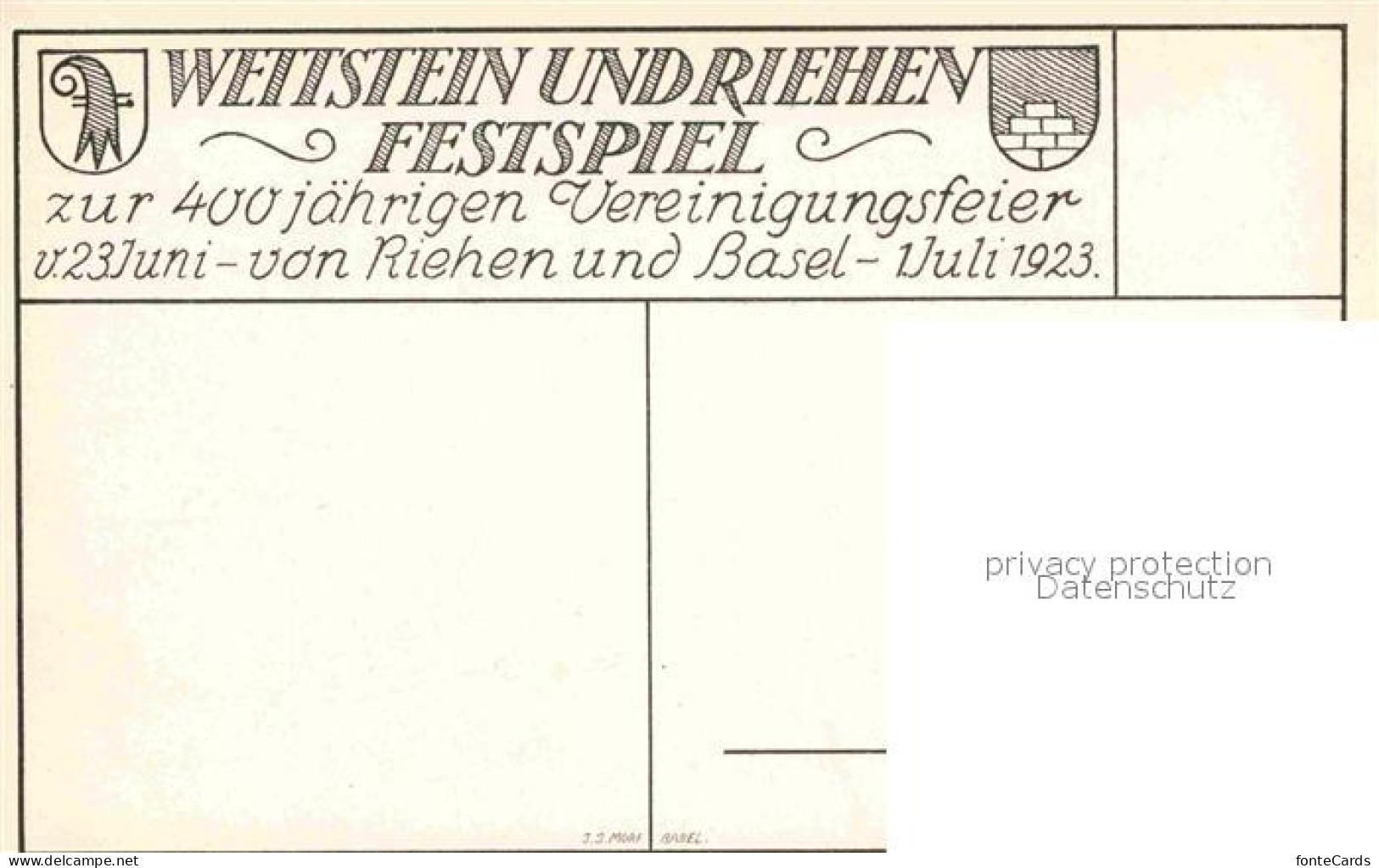 12730243 Riehen Wettstein Und Riehen Festspiel Illustration Riehen - Altri & Non Classificati