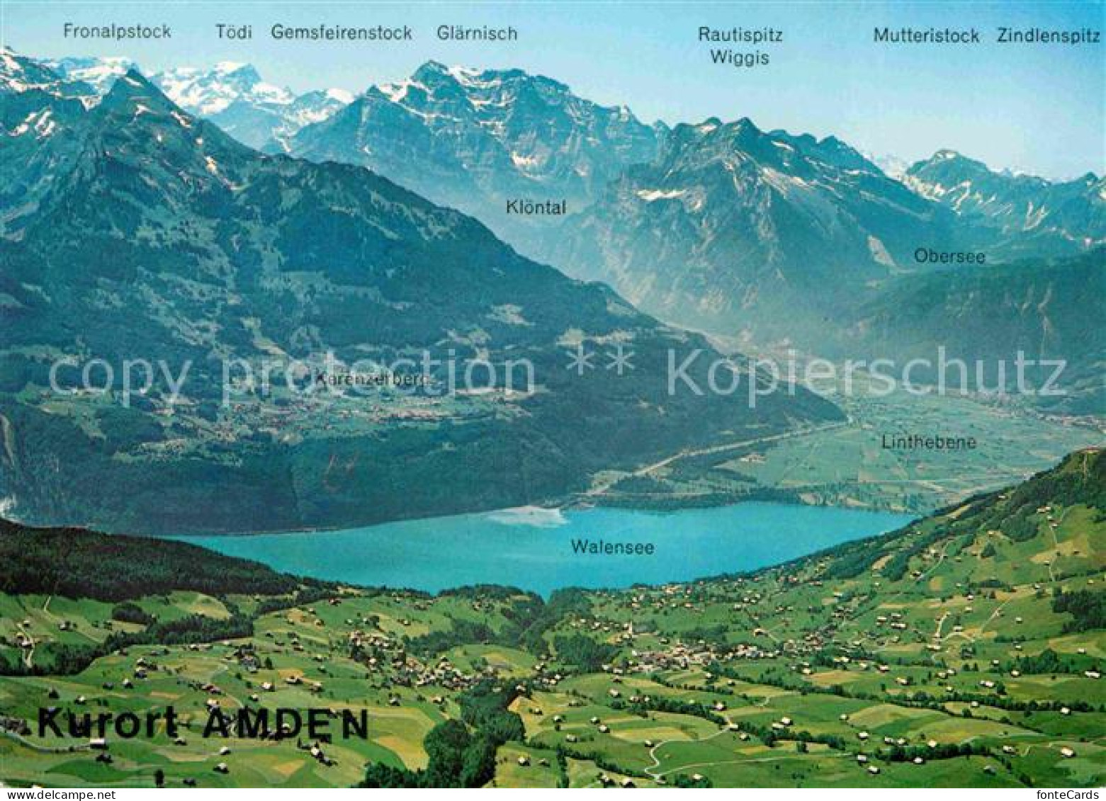 12729333 Amden SG Fliegeraufnahme Walensee Linthebene Betlis - Andere & Zonder Classificatie