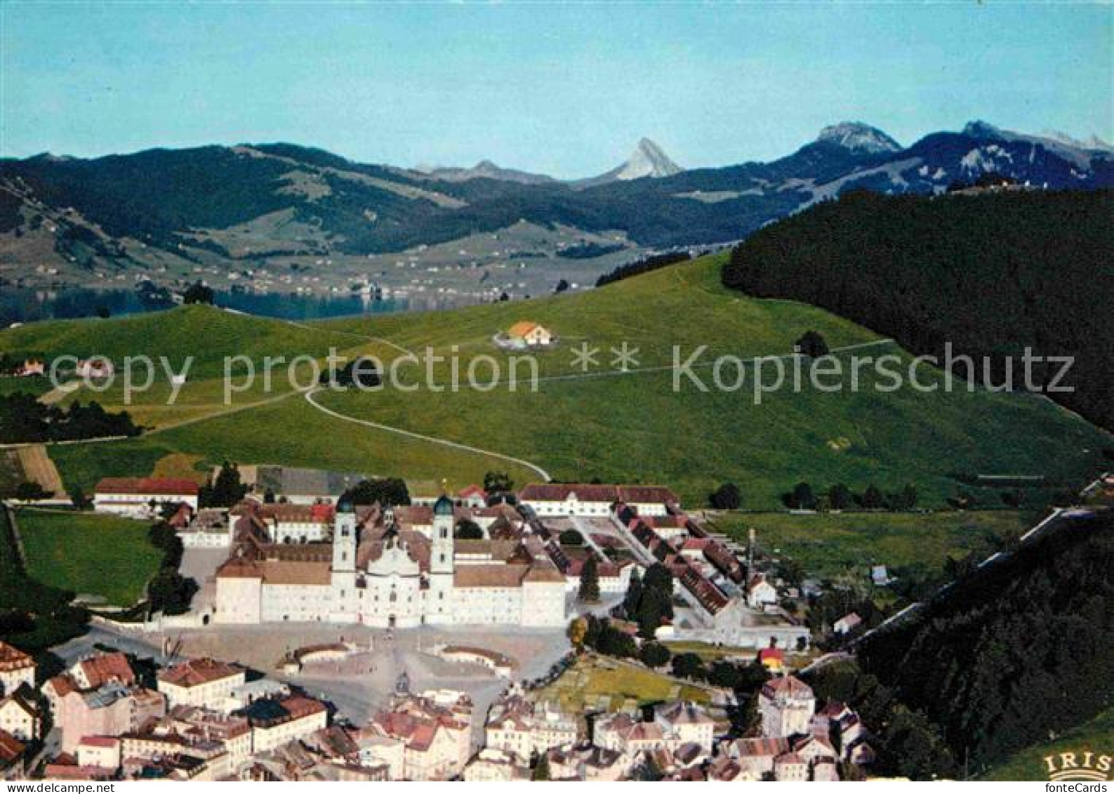 12727110 Einsiedeln SZ Kloster Alpen Fliegeraufnahme Einsiedeln - Autres & Non Classés