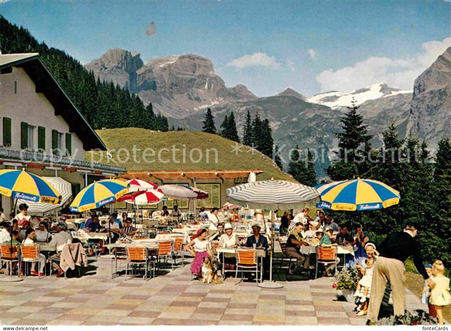 12727043 Engelberg OW Bergrestaurant Brunni Terasse Alpen Engelberg OW - Sonstige & Ohne Zuordnung