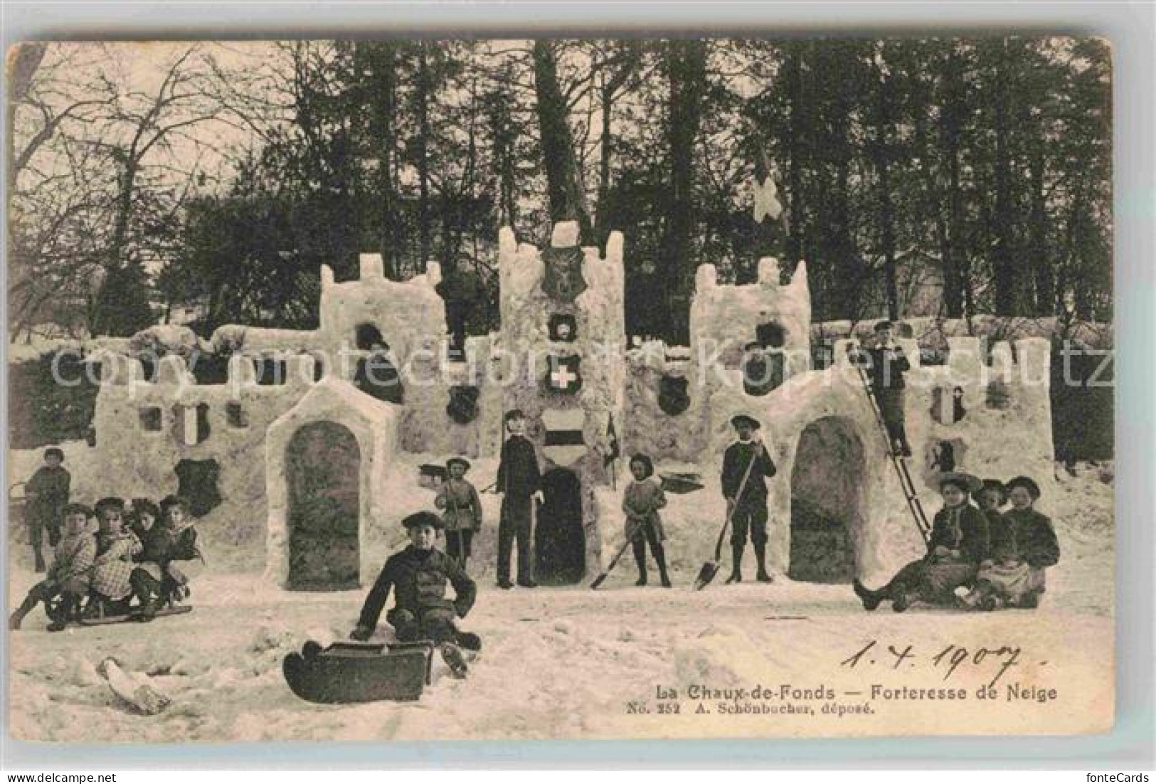 12726811 La Chaux-de-Fonds Forteresse De Neige La Chaux-de-Fonds - Autres & Non Classés