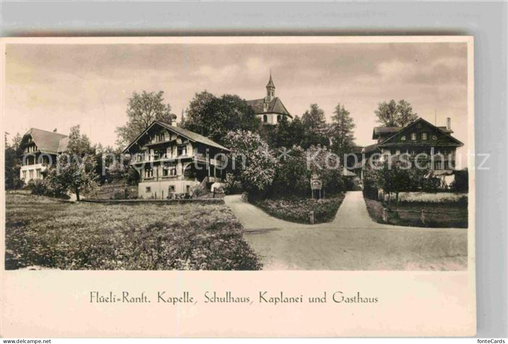 12726804 Flueeli-Ranft Kapelle Schulhaus Kaplanei Und Gasthaus Flueeli-Ranft - Altri & Non Classificati