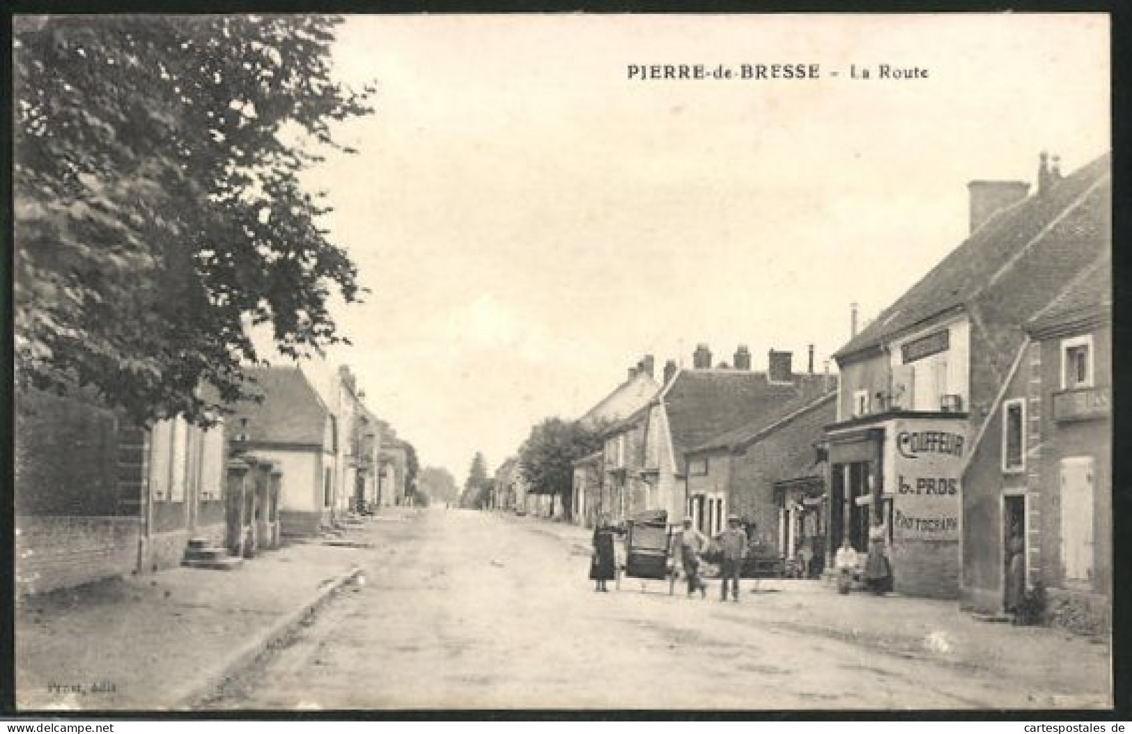 CPA Pierre-de-Bresse, La Route  - Other & Unclassified