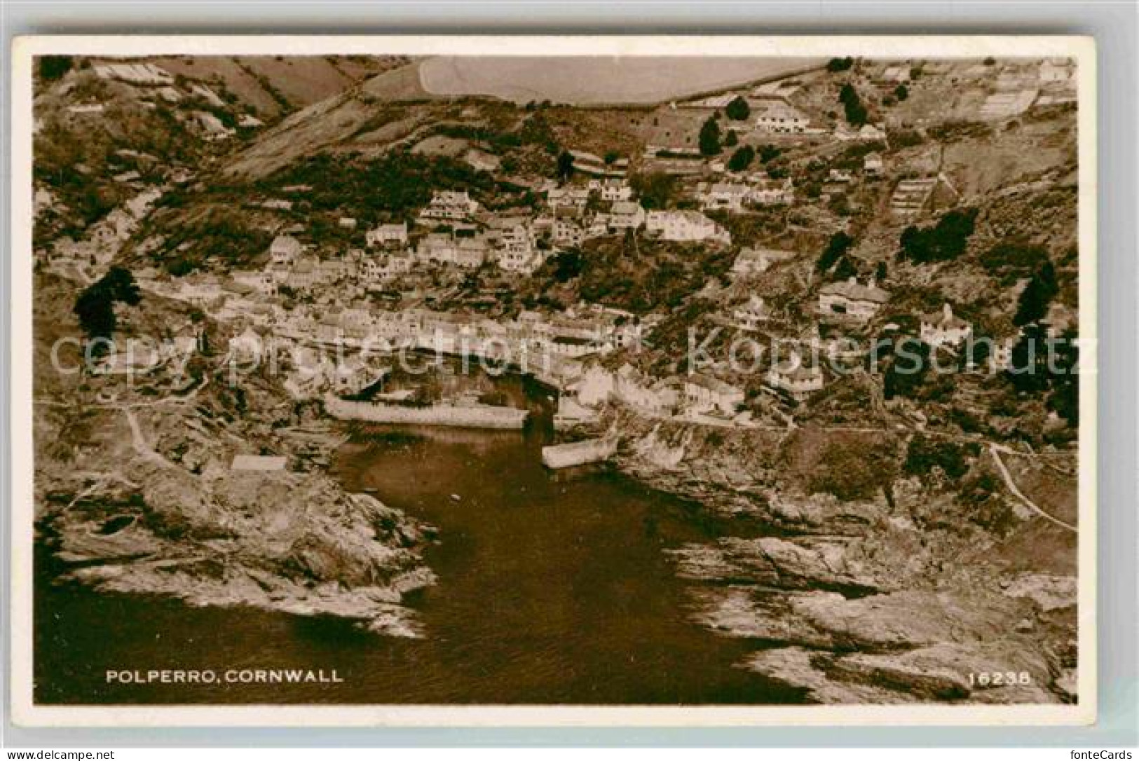 12726266 Polperro Cornwall Fliegeraufnahme Polperro Cornwall - Andere & Zonder Classificatie