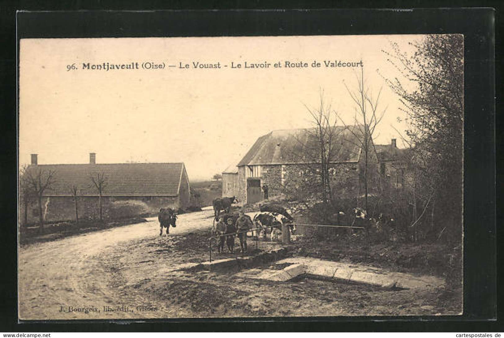 CPA Montjavoult, Le Vouast, Le Lavoir Et Route De Valécourt  - Montjavoult