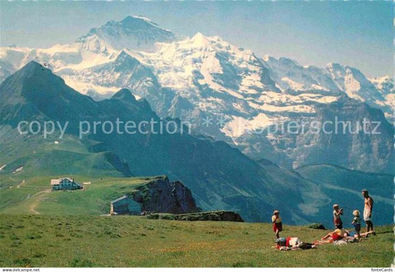 12725380 Grindelwald Maennlichen Berghotel Gegen Jungfraujoch Und Jungfrau Berne - Other & Unclassified