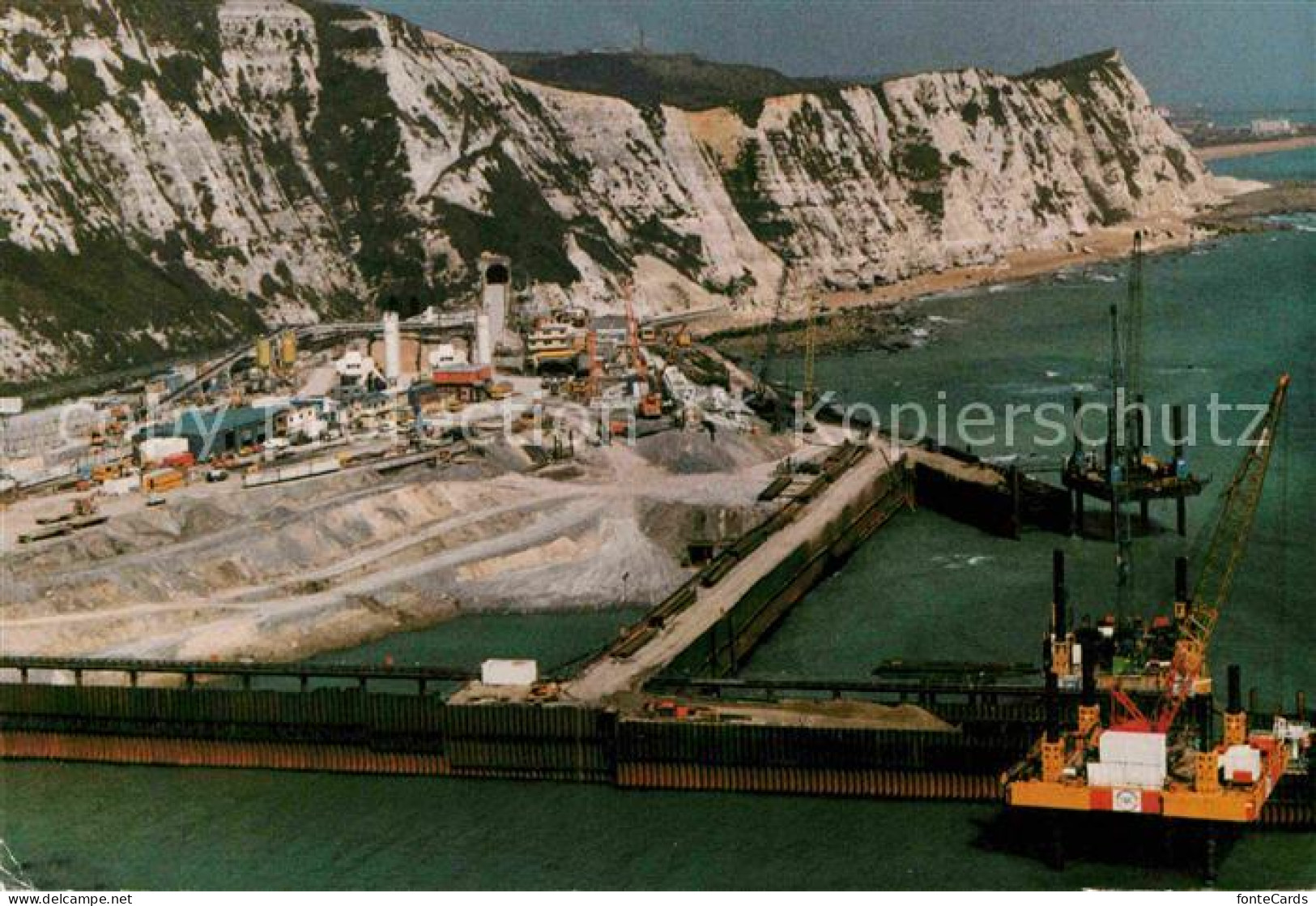 12721071 Folkestone Constructin Of New Sea Wall At Lower Shakespeare Cliff Site  - Otros & Sin Clasificación