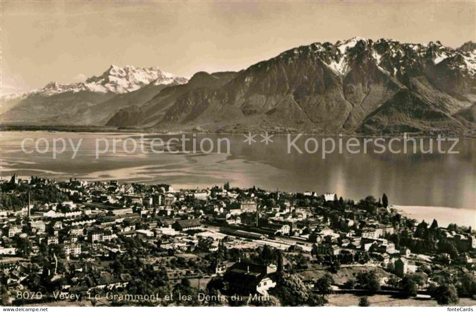 12719848 Vevey VD Le Grammont Et Les Dents Du Midi Lac Leman Genfersee Alpen Vev - Other & Unclassified