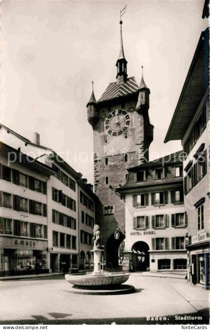 12719843 Baden AG Stadtturm Brunnen Baden - Otros & Sin Clasificación