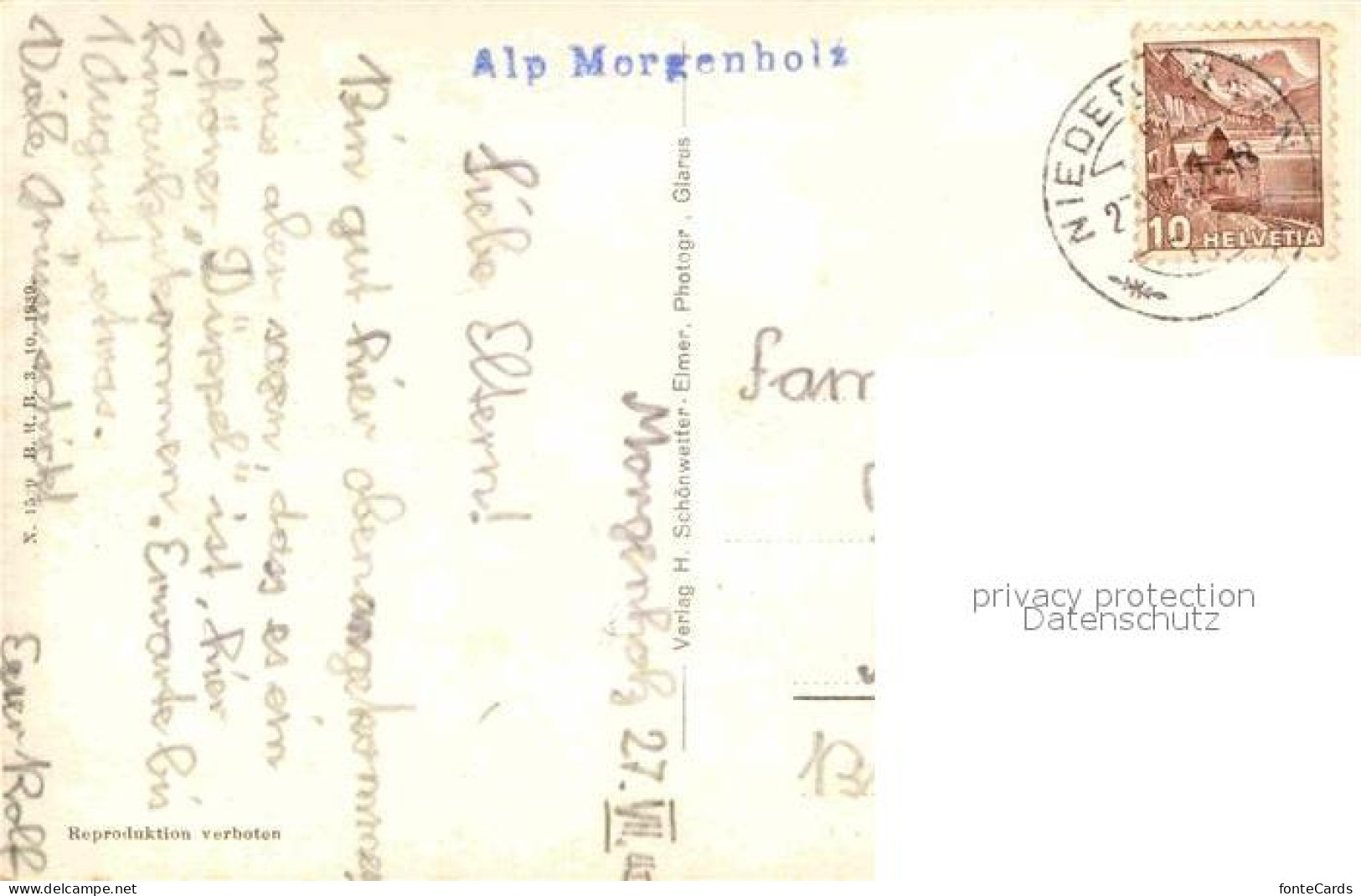 12719800 Niederurnen Ausblick Von Der Alp Morgenholz Alpenpanorama Niederurnen - Other & Unclassified