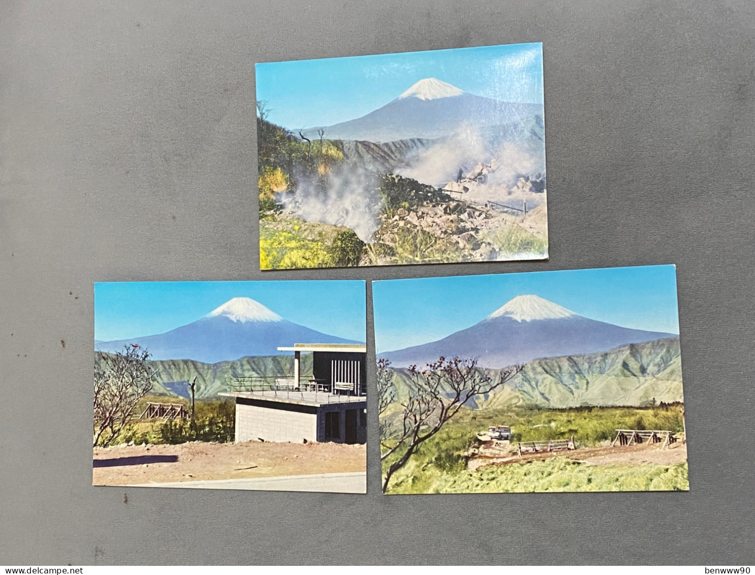 Lot Of 3 国立公園 富士箱根 大涌谷 Rest-house, Mt. Fuji, Fuji-Hakone-Izu National Park, Owakidani , JAPAN JAPON POSTCARD - Otros & Sin Clasificación