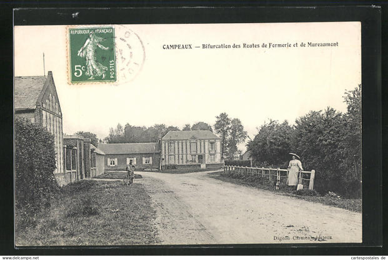 CPA Campeaux, Bifurcation Des Routes De Formerie Et De Mureaumont  - Formerie