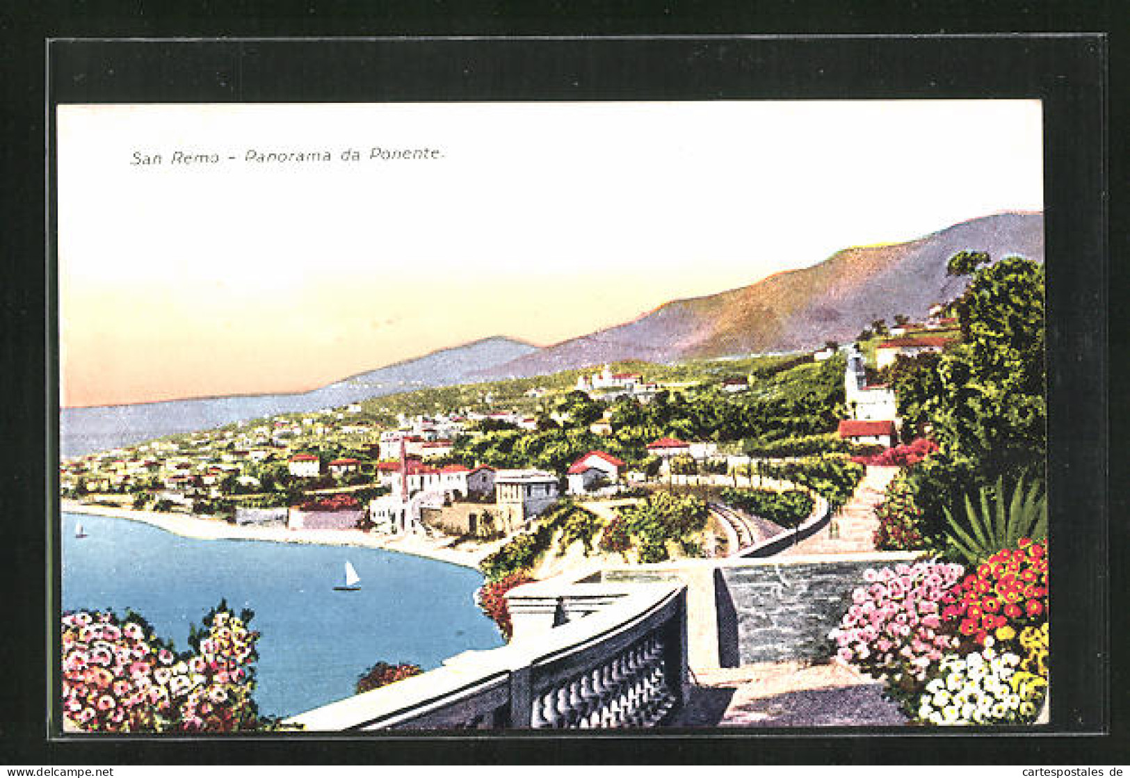 Cartolina San Remo, Panorama Da Ponente  - San Remo