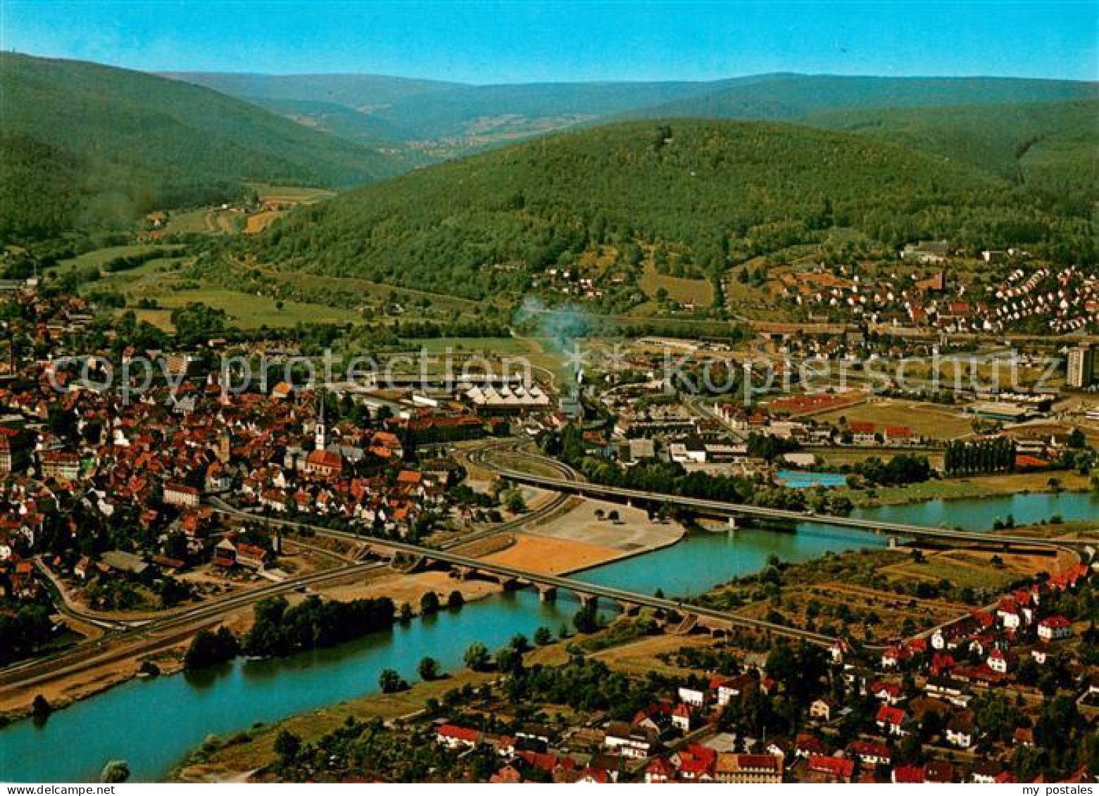 73782552 Lohr Main Fliegeraufnahme Fluss-Main Lohr Main - Other & Unclassified