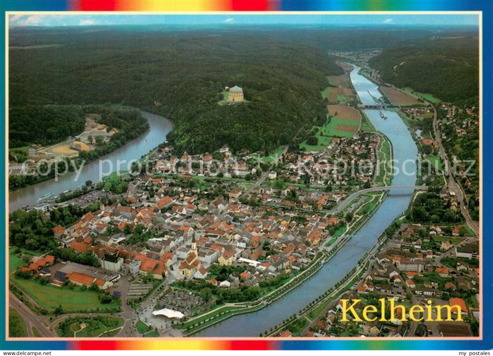 73782551 Kelheim Donau Fliegeraufnahme Am Zusammenfluss V. Altmuehl U. Donau  - Kelheim