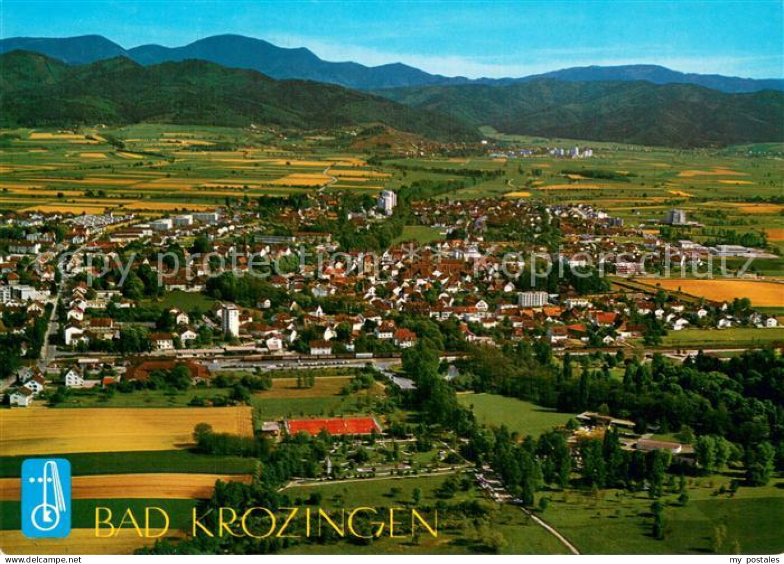 73782525 Bad Krozingen Fliegeraufnahme Thermalkurort Gesamtansicht Bad Krozingen - Bad Krozingen