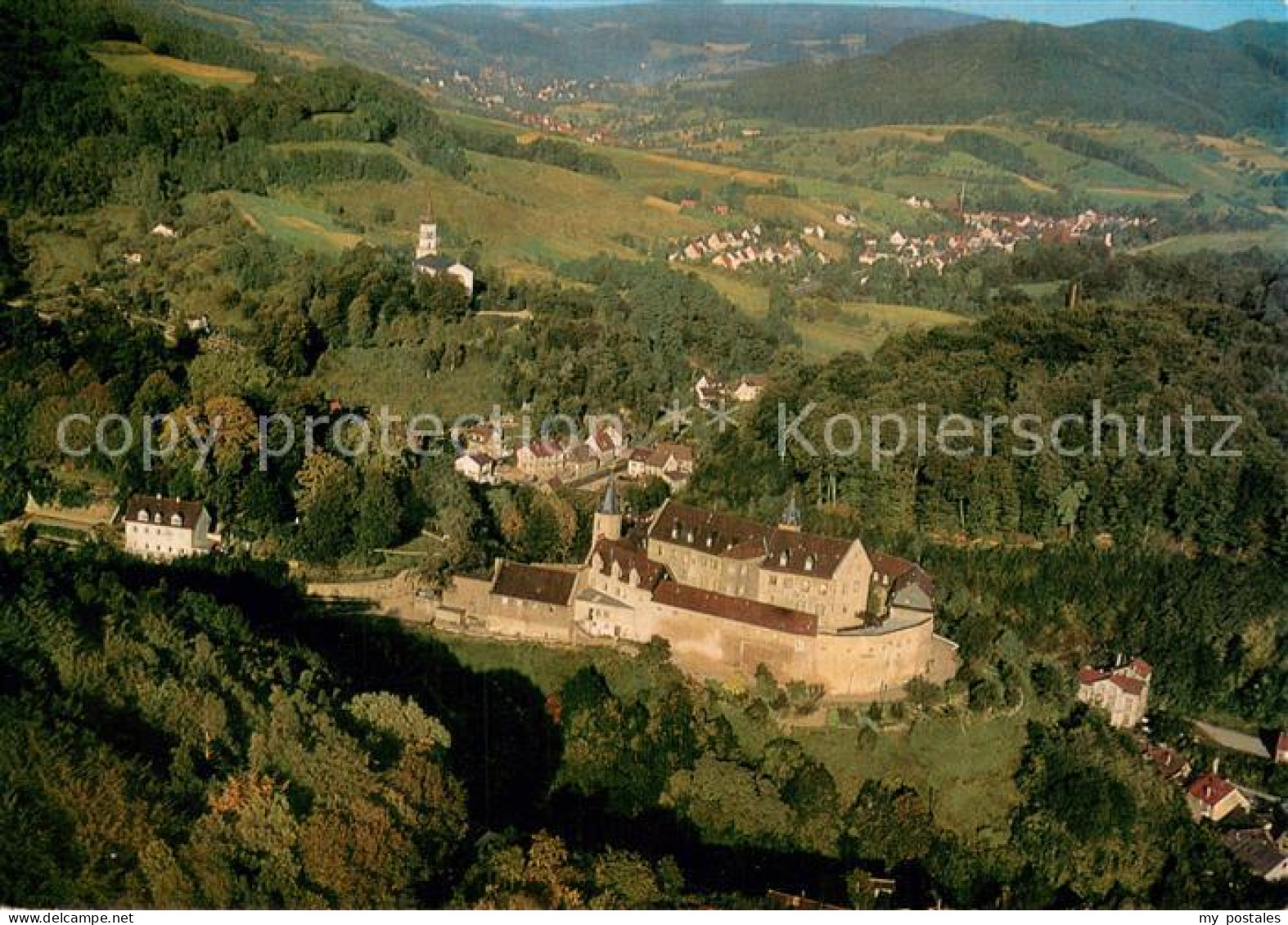 73782519 Bensheim Bergstrasse Fliegeraufnahme Schloss Schoenberg Bensheim Bergst - Bensheim