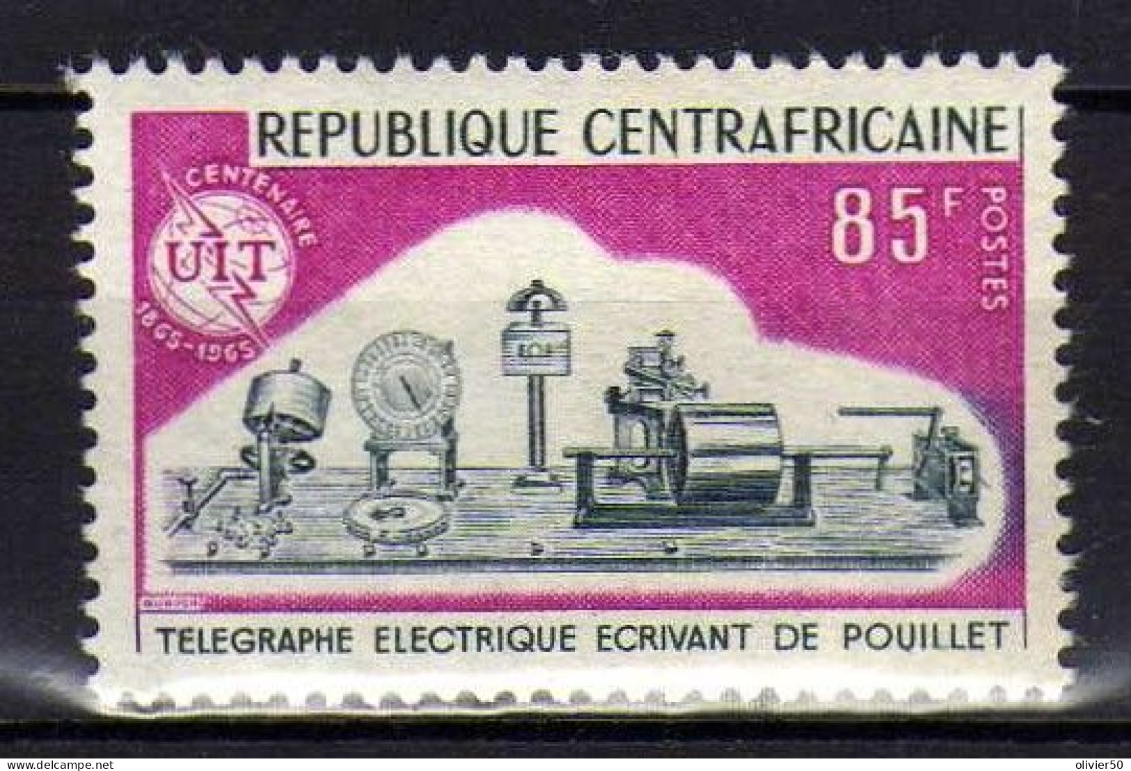 Republique Centrafricaine - 1965 - Centenaire UIT - Neufs** - MNH  - 4 Valeurs - Centrafricaine (République)