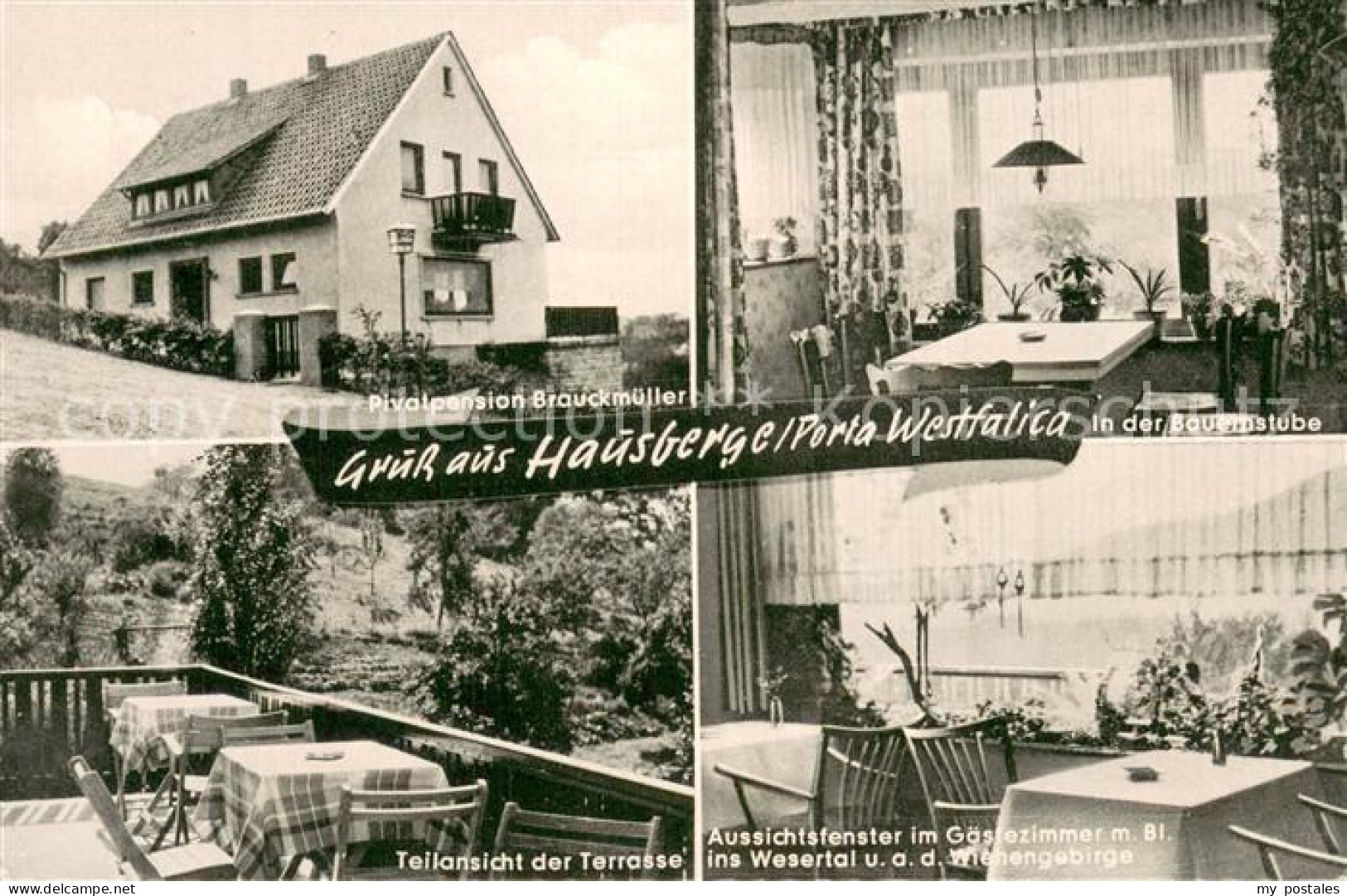 73782430 Hausberge Privatpension Brauckmueller M. Bauernstube U. Terrassen-Ansic - Porta Westfalica