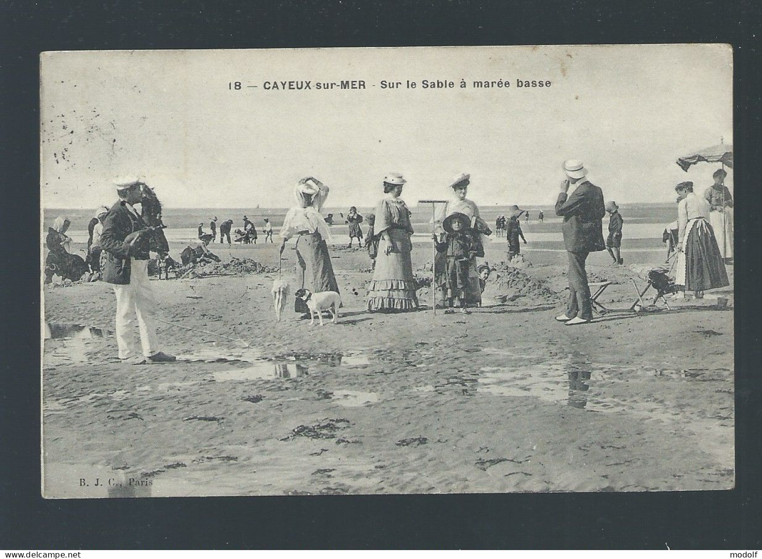 CPA - 80 - Cayeux-sur-Mer - Sur Le Sable à Marée Basse - Animée - Circulée En 1908 - Cayeux Sur Mer