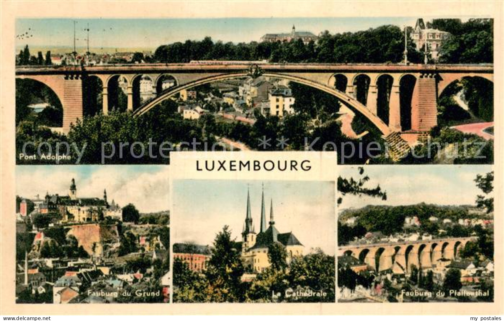 73781998 Luxembourg__Luxemburg Pont Adolphe Fauburg Du Grund La Cathedrale Faubu - Sonstige & Ohne Zuordnung