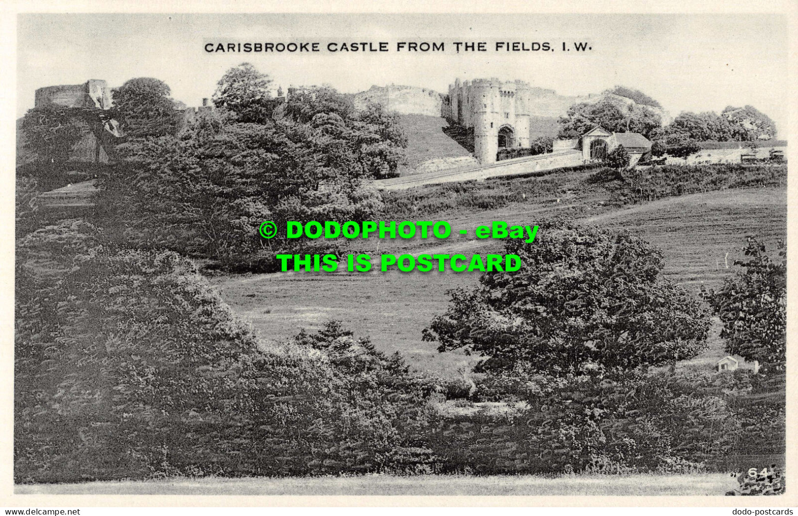 R535493 Carisbrooke Castle From Fields. I. W. 64. Nigh - Wereld