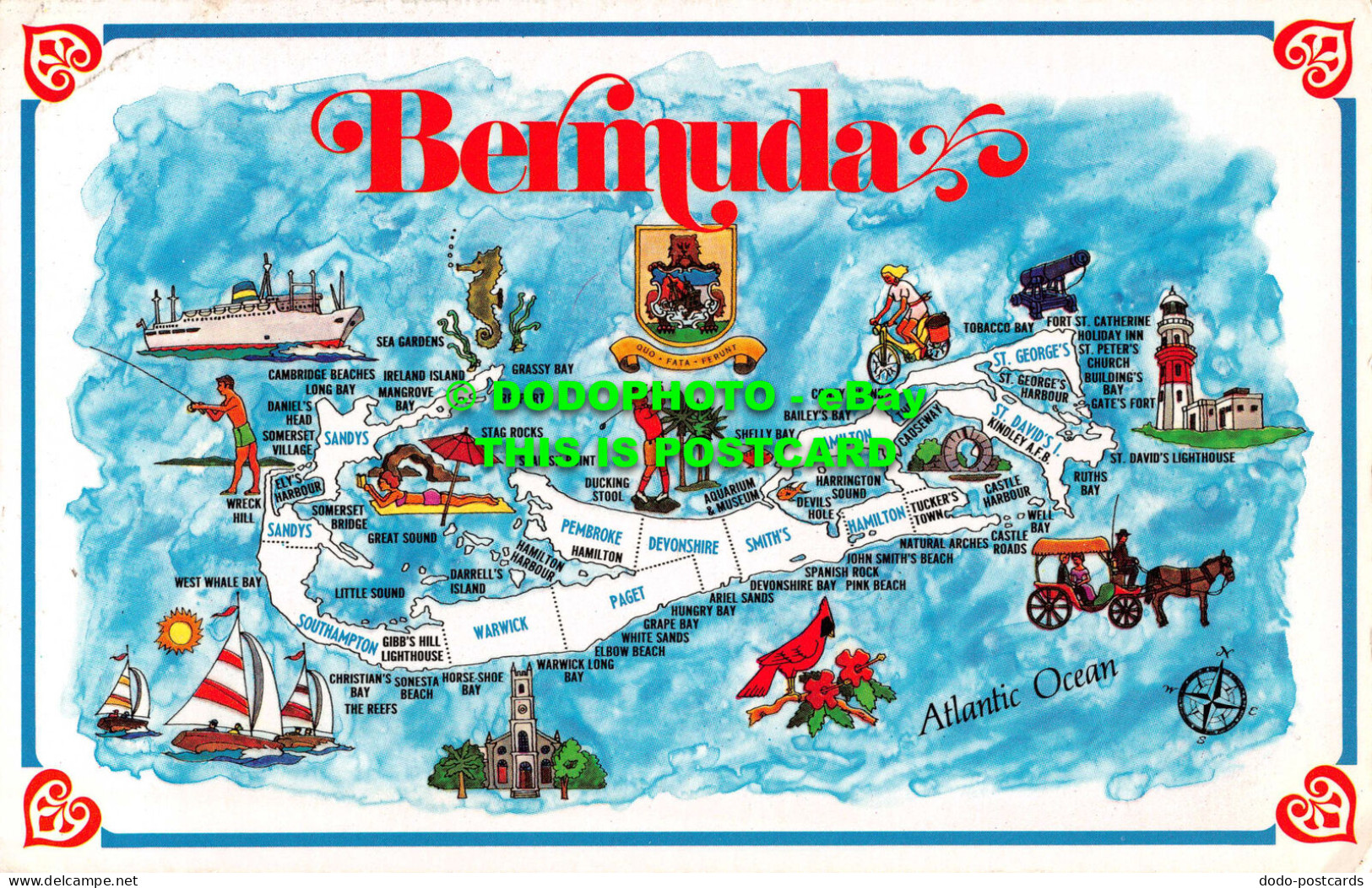 R535281 Bermuda. Map. BDA180. Eve McPhee. Mike Roberts. 1982 - Wereld