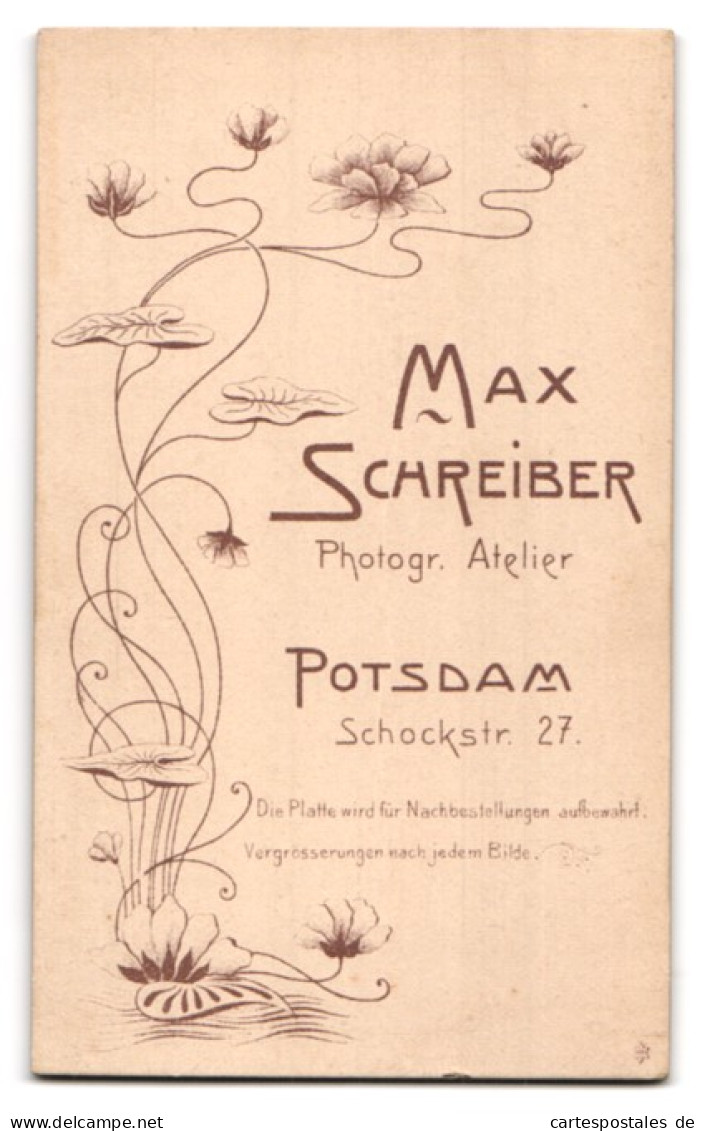 Fotografie Max Schreiber, Potsdam, Schockstrasse 27, Uffz. Mit Schützenschnur In Uniform  - Anonyme Personen