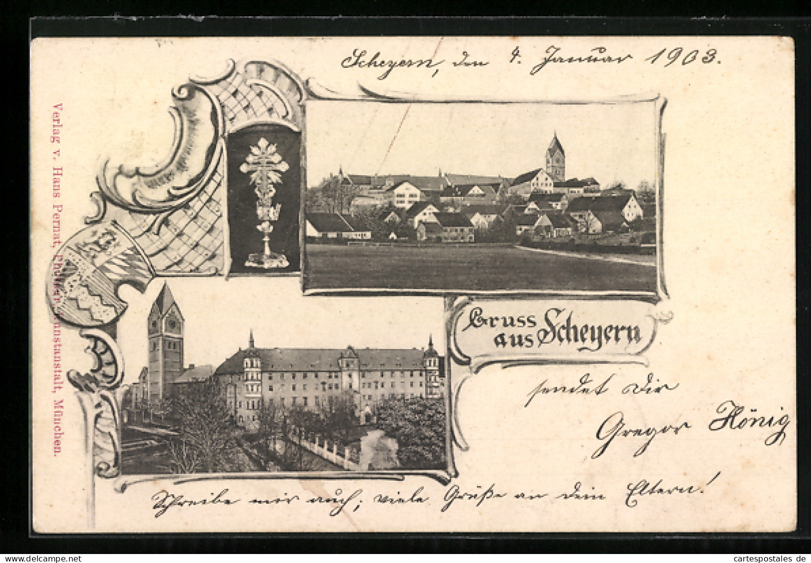 AK Scheyern, Schlossansicht, Panorama  - Other & Unclassified