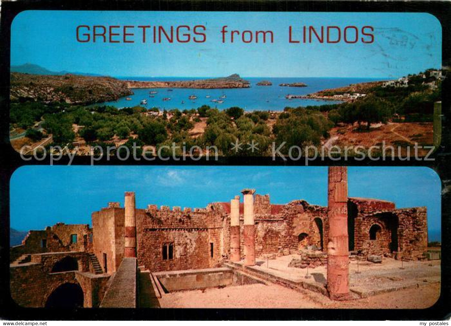 73781789 Lindos Lindo Akropolis Von Lindos Byzantinische Kirche Lindos Lindo - Grèce