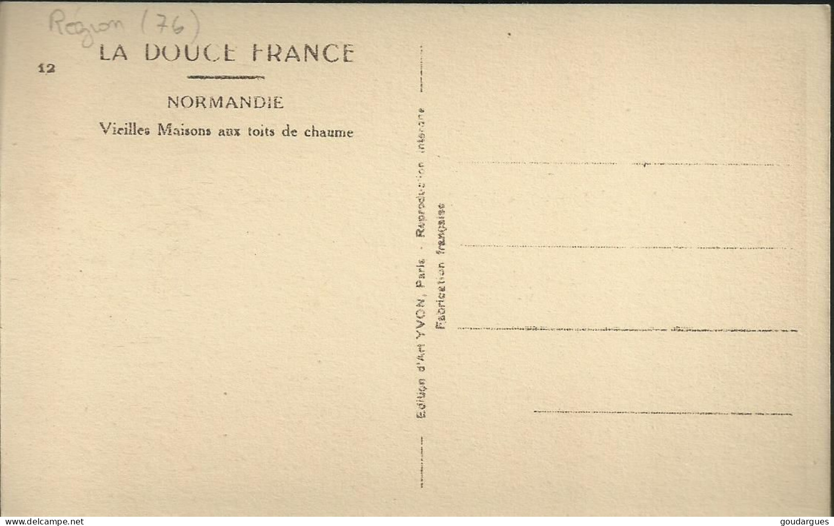 La Douce France - Normandie Vieilles Maisons Aux Toits De Chaume - (P) - Andere & Zonder Classificatie