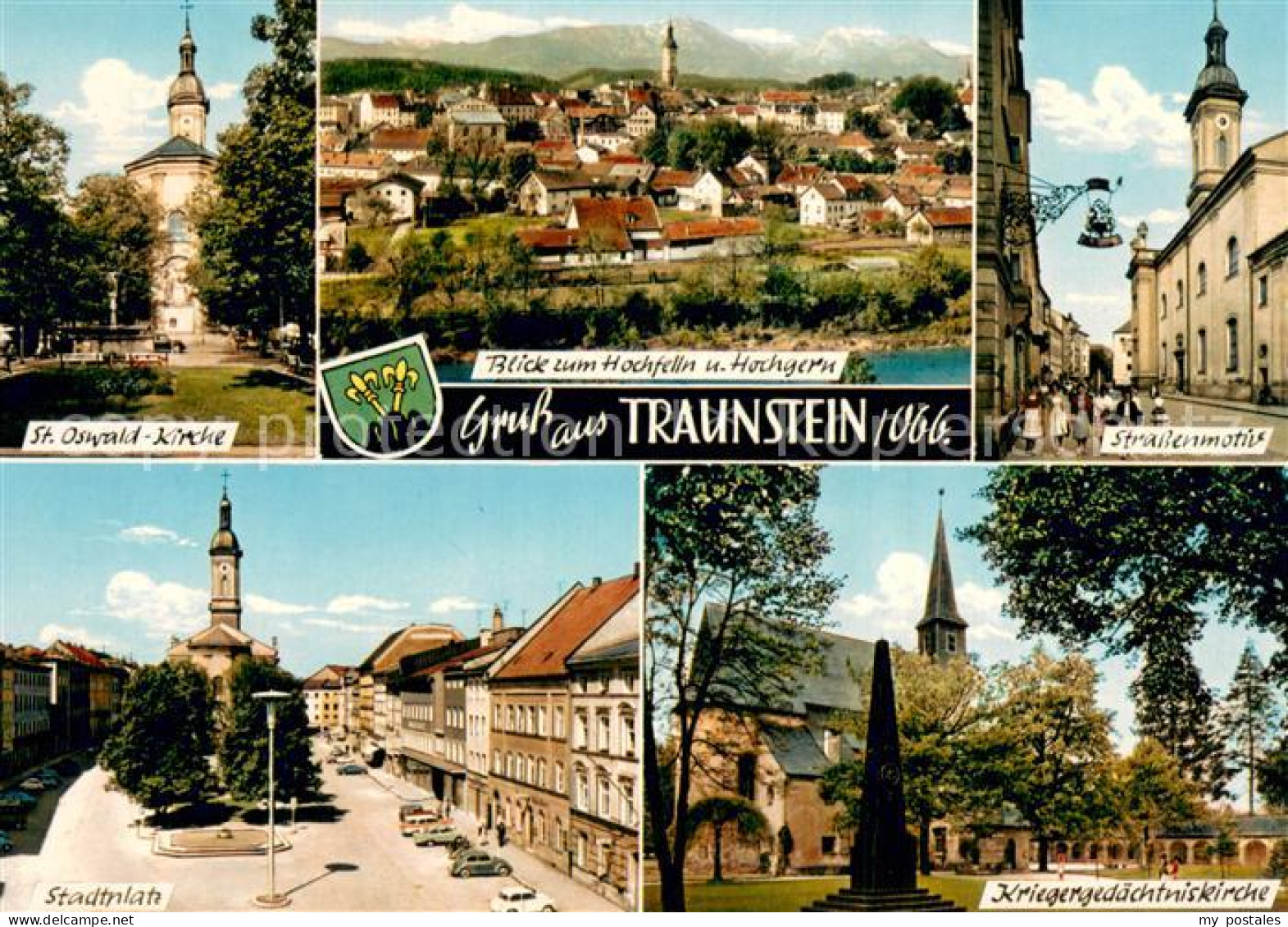 73781597 Traunstein Oberbayern St. Oswald Kirche Blick Zum Hochfelln Und Hochger - Traunstein