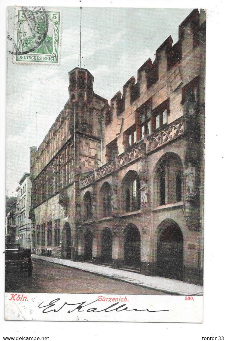 KOLN - ALLEMAGNE - CPA COLORISEE De 1905 -  GURZENICH - TOUL 7 - - Koeln